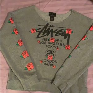 Stussy open neck sweatshirt